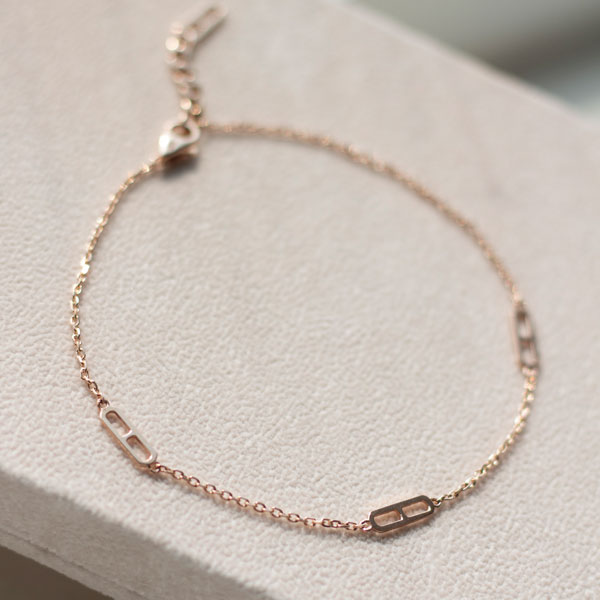 Square chain anklet