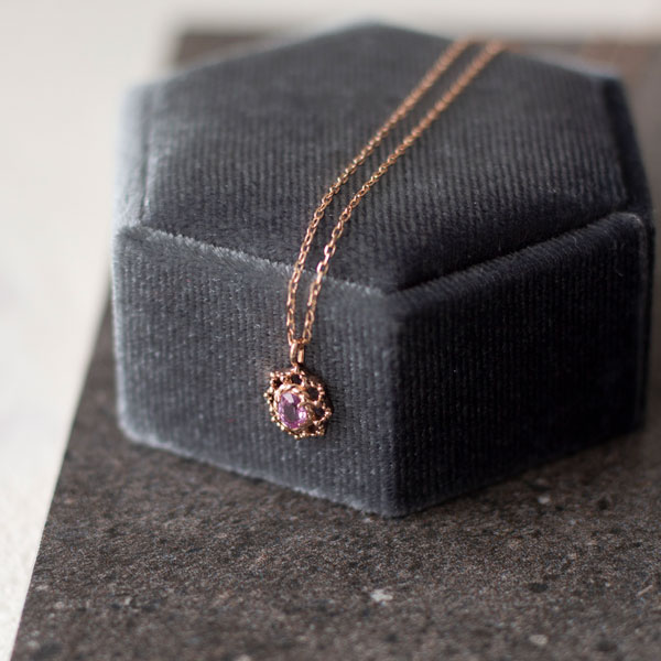 Pink fancy sapphire necklace