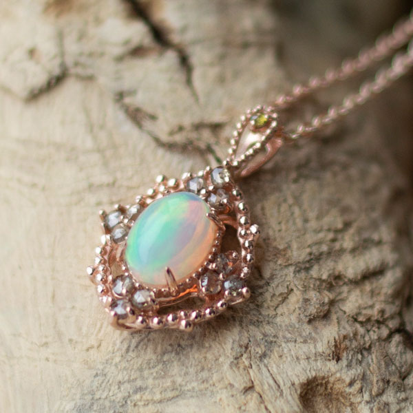 Milky opal pendant