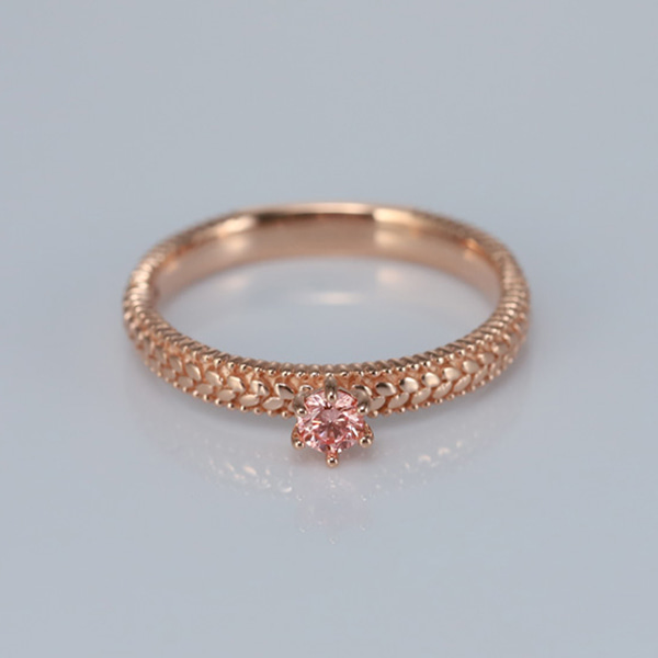Pink Lab grown diamond ring
