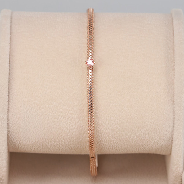 Pink lab grown diamond bracelet